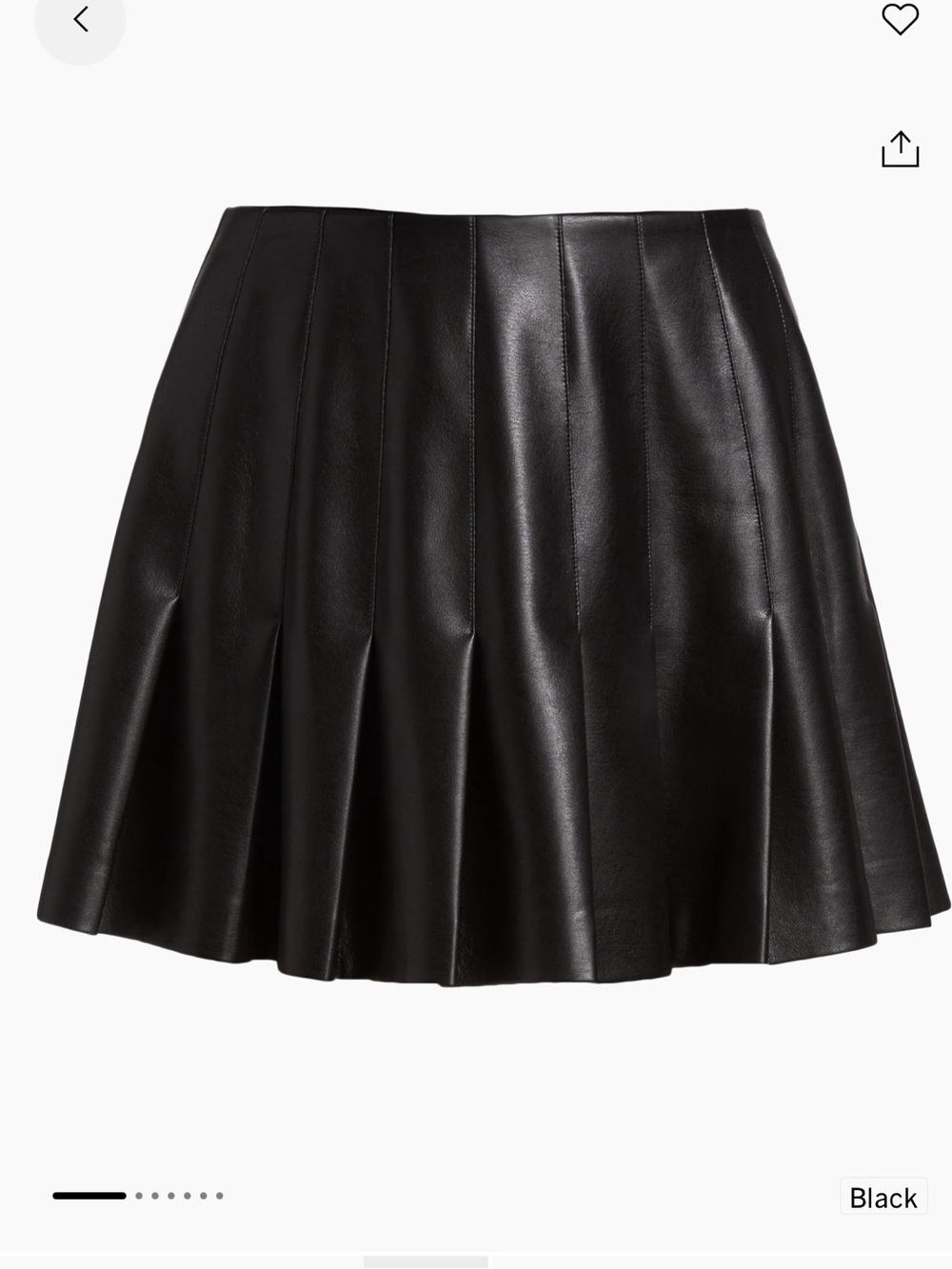 Carter Pleated Faux Leather Miniskirt